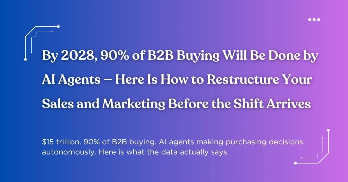 Restructure Sales and Marketing for AI Agents Before 2028 Hits