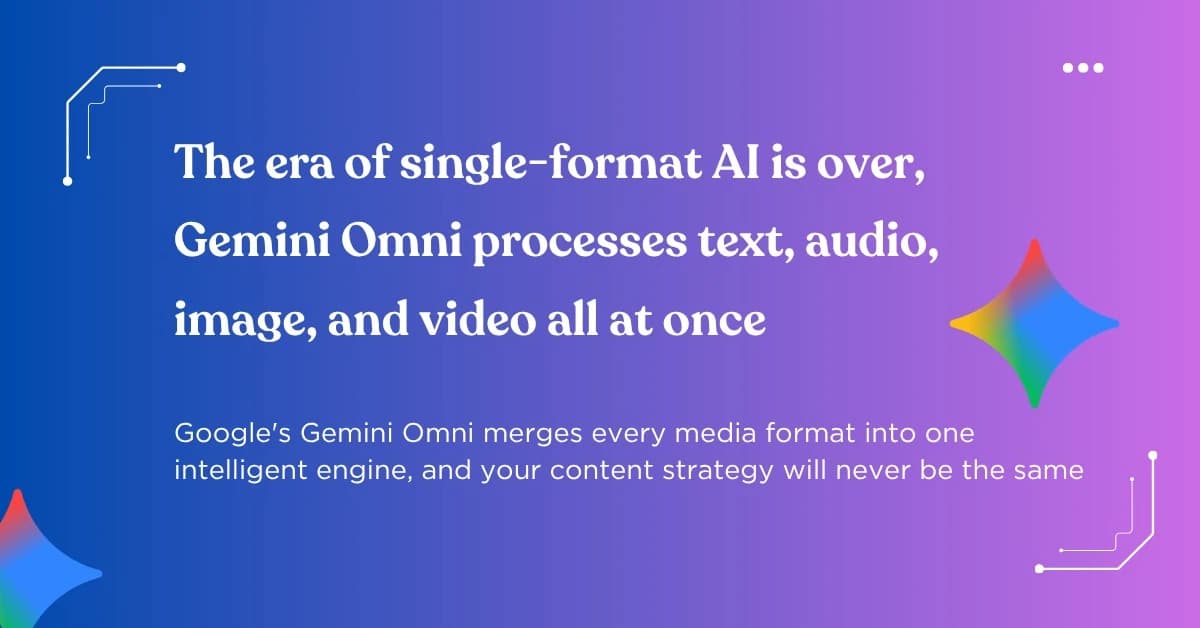 Gemini Omni: Why Single-Format AI Is Officially Over in 2026?