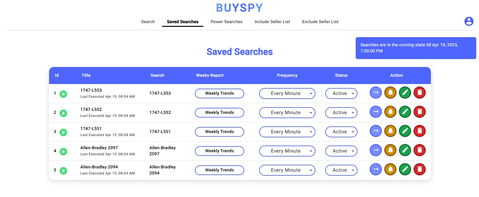 BuySpy real-time eBay search alerts app developed by Orbilon Technologies