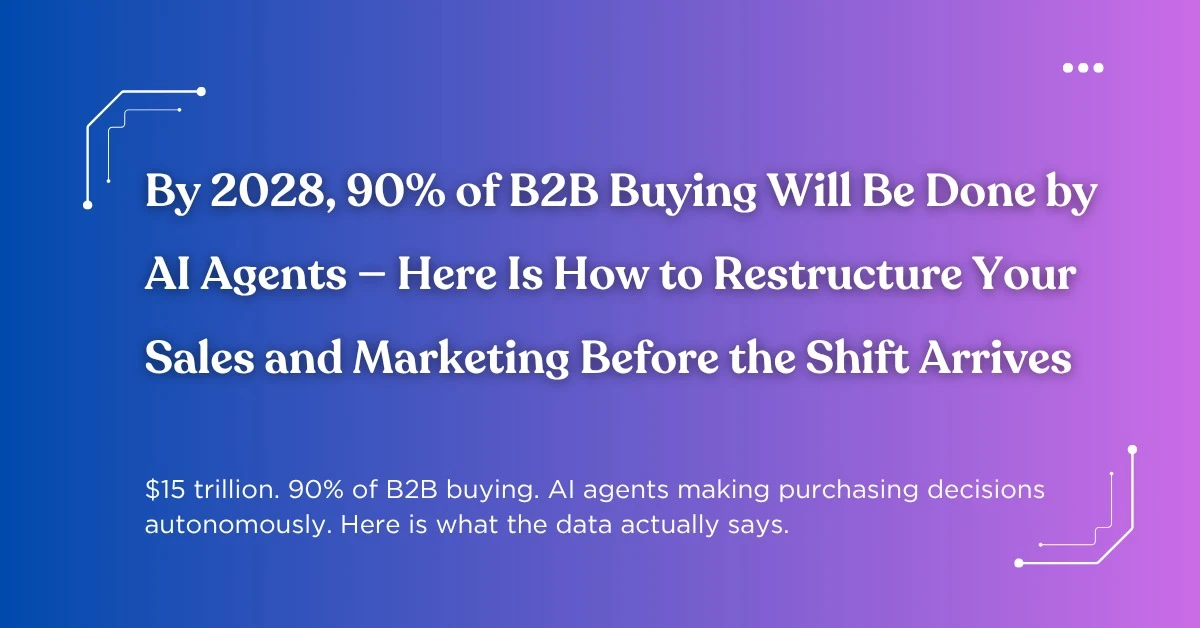 Restructure Sales and Marketing for AI Agents Before 2028 Hits